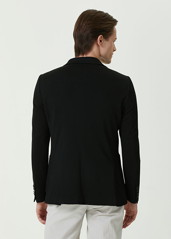 Beymen Club Siyah Petek Dokulu Blazer - 4