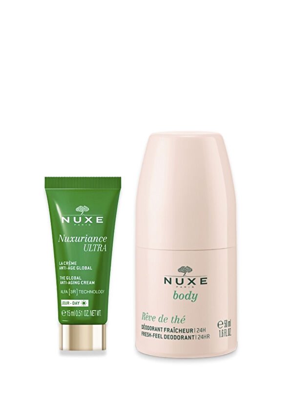 Nuxe Rêve de Thé Yeşil Çay Özlü Deodorant 50 ml + Nuxuriance Ultra Yaşlanma Karşıtı Krem 15 ml 2'li Set  - 1