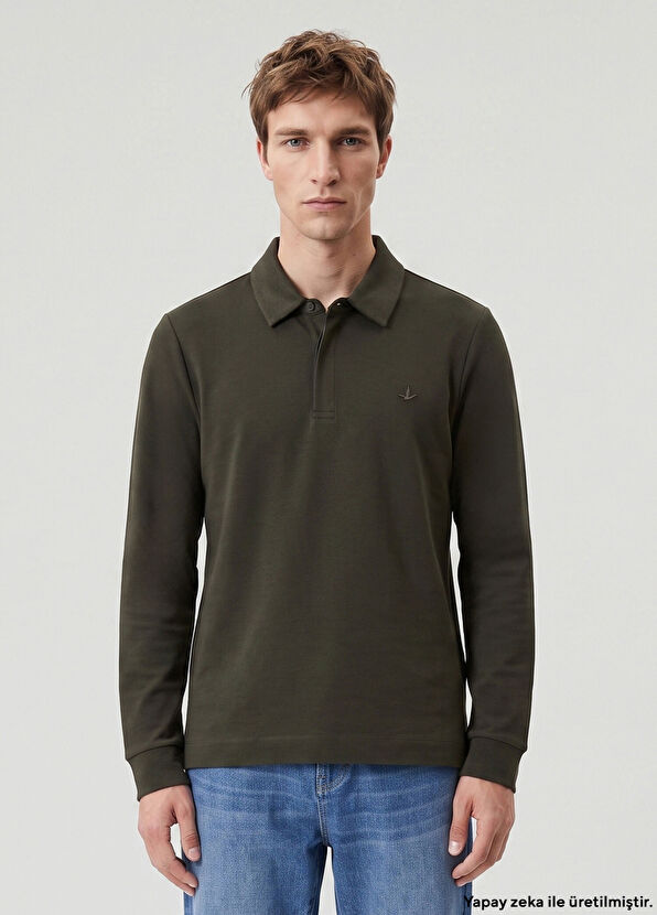 Beymen Club Comfort Fit Khaki Polo T-Shirt - 1