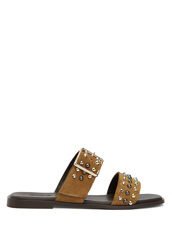 Beymen Club Camel Women's Suede Slippers - 1