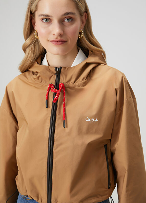 Beymen Club Camel Short Bomber Jacket With Contrast Laces - 2