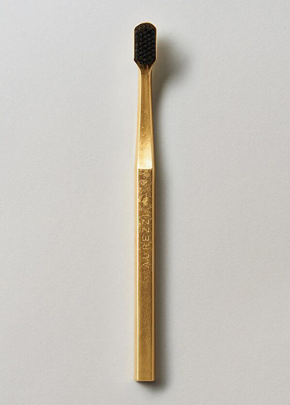 Aurezzi Gold Black 24 Ayar Altın Kaplama Medium Orta Diş Fırçası - 2