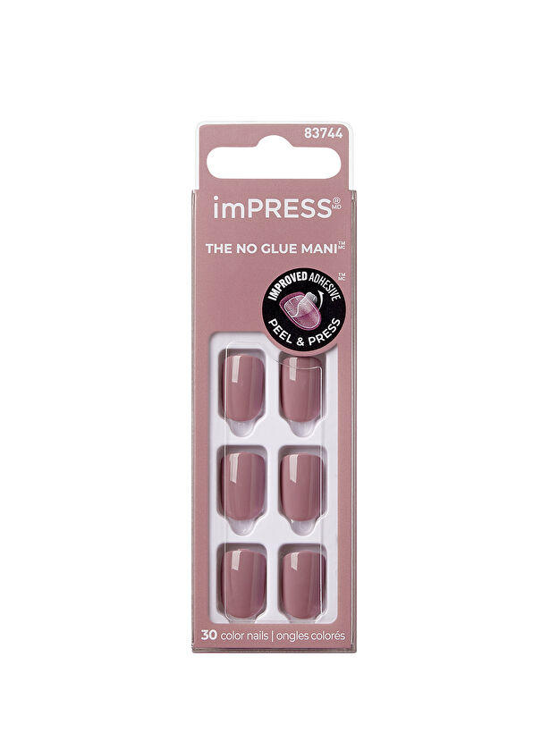 Impress ◆ Brick Color Self Adhesive Short Fake Nail - 1
