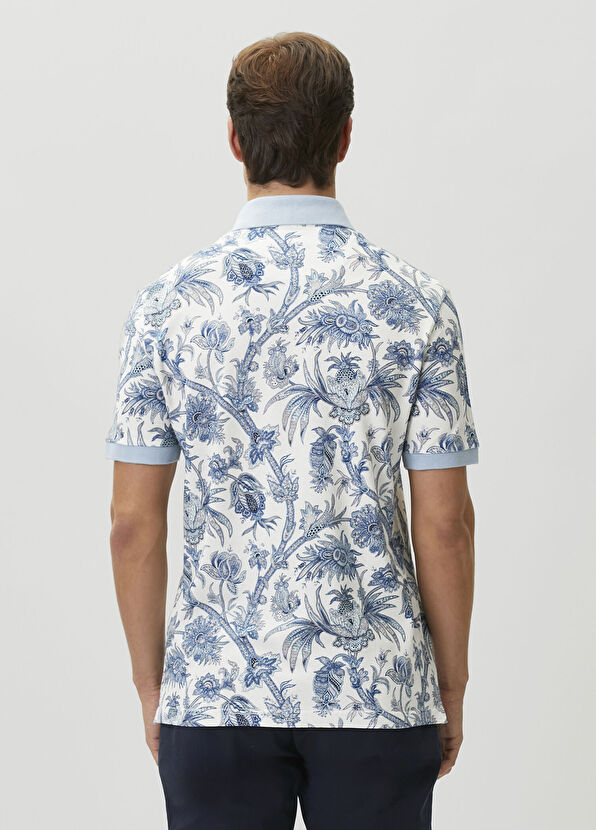 Etro Blue White Polo Ethnic Print Sweatshirt - 4