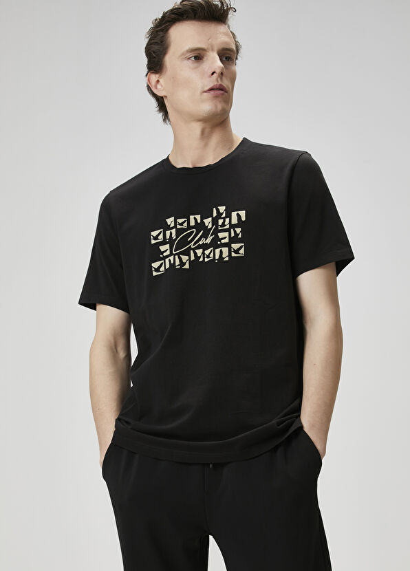Beymen Club Black Printed T-Shirt - 1