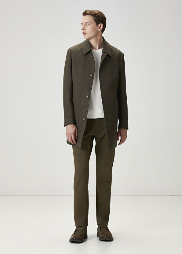 Beymen Club Haki Beli Kordonlu Örme Chino Pantolon - 1