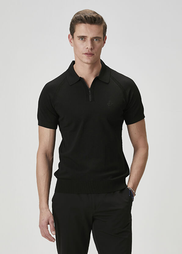 Beymen Club Black Polo Sweater - 1
