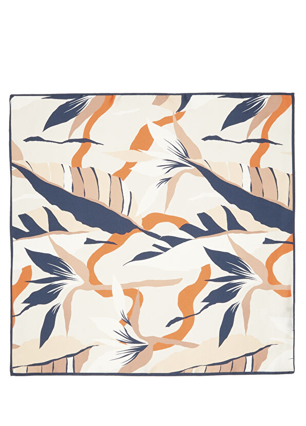 Beymen Club Çok Renkli Desenli 50x50 Kadın Saten Fular - 1