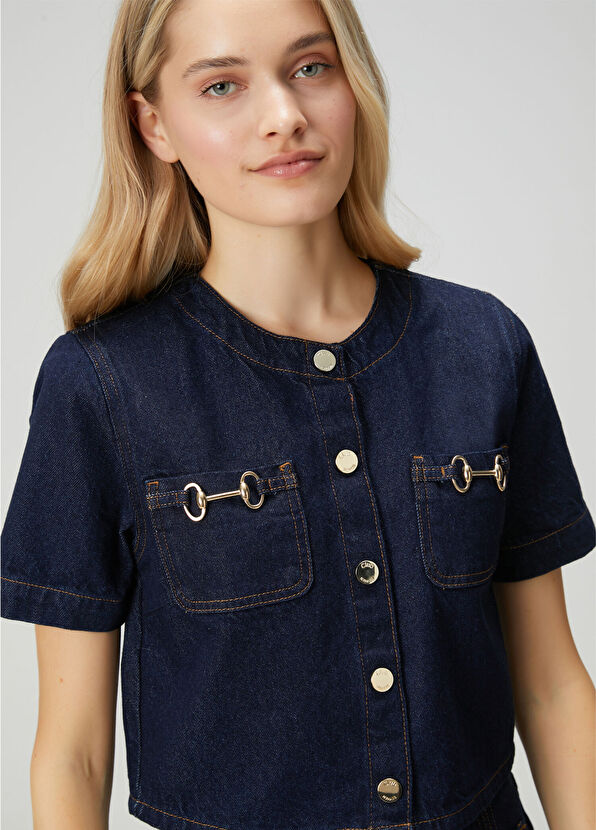 Beymen Club Indigo Mini Denim Ceket - 2