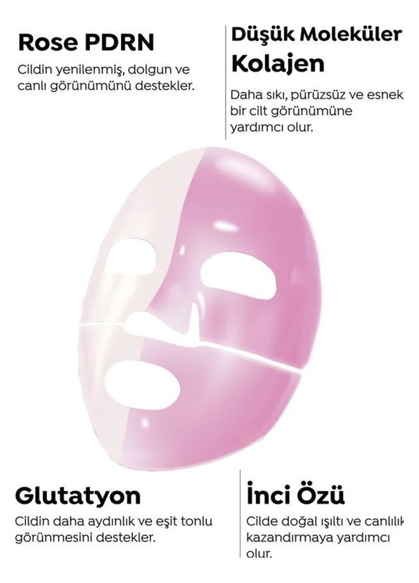 Dermal Seoul Face Gül PDRN Onarıcı Glow Işıltı Veren Eriyen Kore Hidrojel Yüz Maskesi 10 x 34 gr - 4