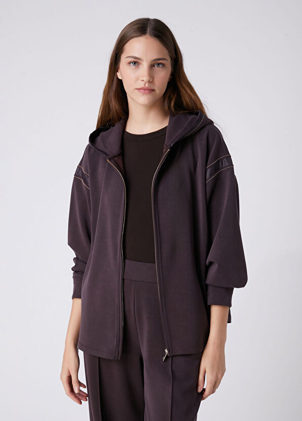 Beymen Club Plum Chain Detailed Hoodie - 4