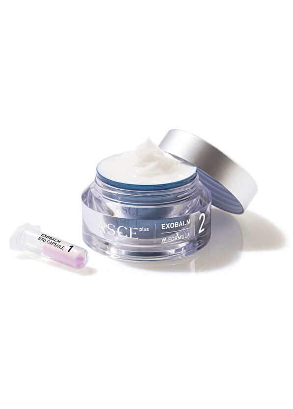 Asce Plus Eksozom İçeren Exobalm Exo Capsule 20 mg + W-Formula Cream 20 ml Cilt Bakım Seti - 3