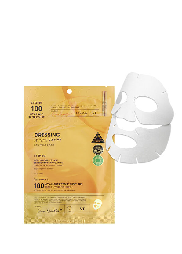VT Cosmetics Vita Light Reedle Shot 100 Vitamin C Hydrogel Brightening Face Mask 1.5 gr + 33 gr - 1