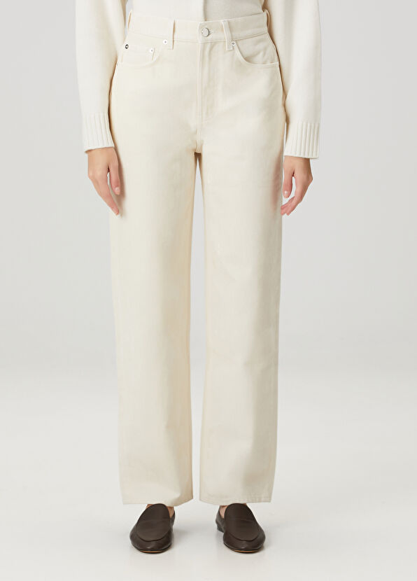 Loulou de Saison Asmar Krem Jean Pantolon - 2