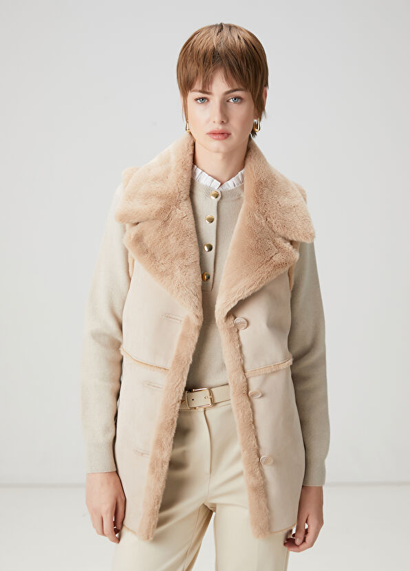 Beymen Club Stone Faux Fur Detailed Vest - 4