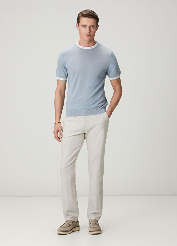 Beymen Club Bej Keten Karışımlı Klasik Pantolon - 1