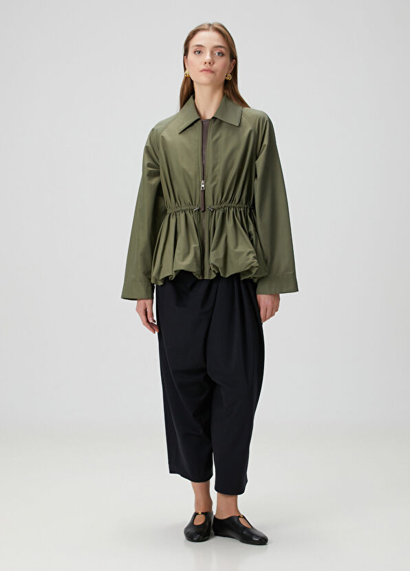 Haki Deri Yağmurluk - Görsel 3