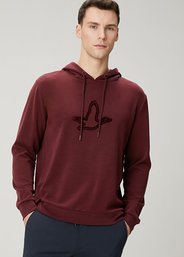 Beymen Club Burgundy Logo Hoodie - 2
