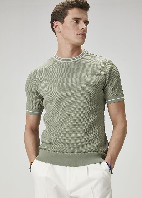 Beymen Club Çağla Petek Örgü Dokulu Kısa Kollu Kazak - 2