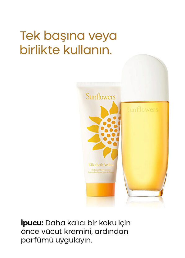 Elizabeth Arden Sunflowers EDT Spray 100 ml + Perfumed Body Lotion 100 ml Kadın Parfüm Seti - 2