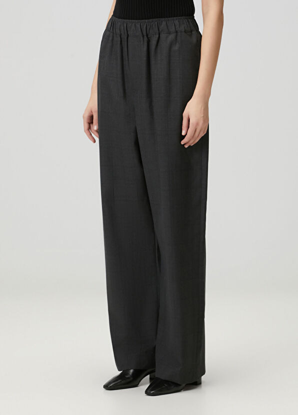 The Frankie Shop Baxter Dark Grey Plaid Trousers - 2