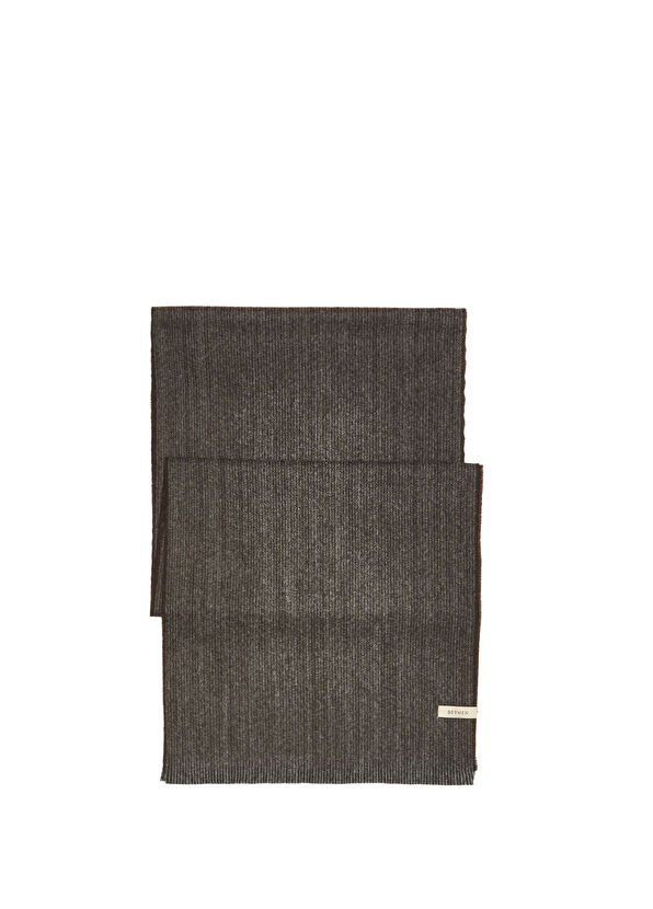 Beymen Hediye Kahverengi Siyah Çizgili Erkek Atkı - 1