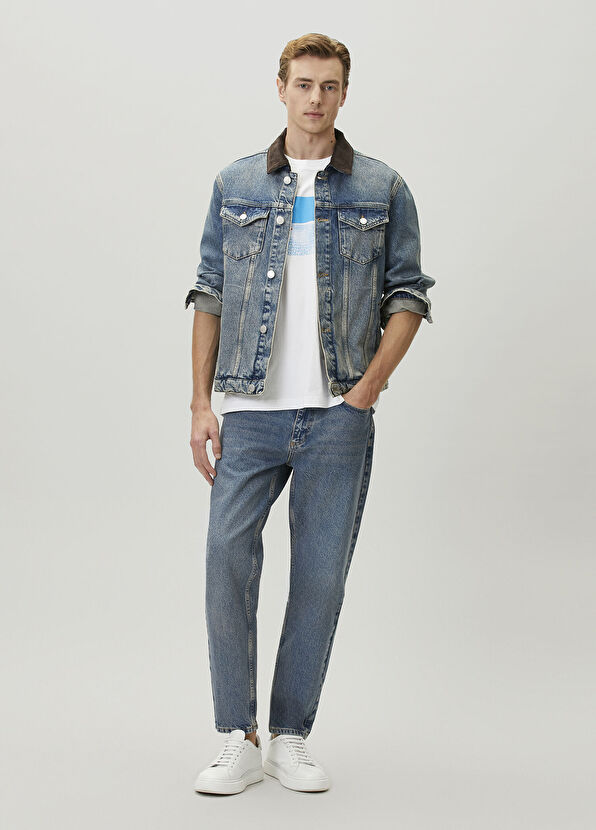 Beymen Club Beyaz Relax Fit Deniz Yelken Artwork T-shirt - 3