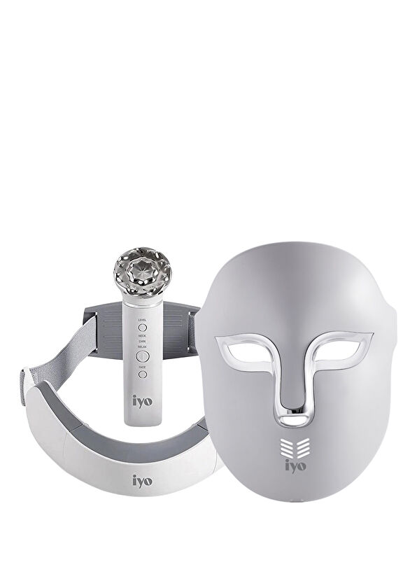 İyo LED Light Face Mask+Face & Neck Collagen Booster Cilt Temizleme Cihazı - 1