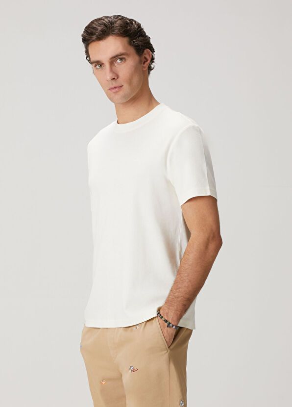 Beymen Club Krem Relax Fit T-shirt - 4