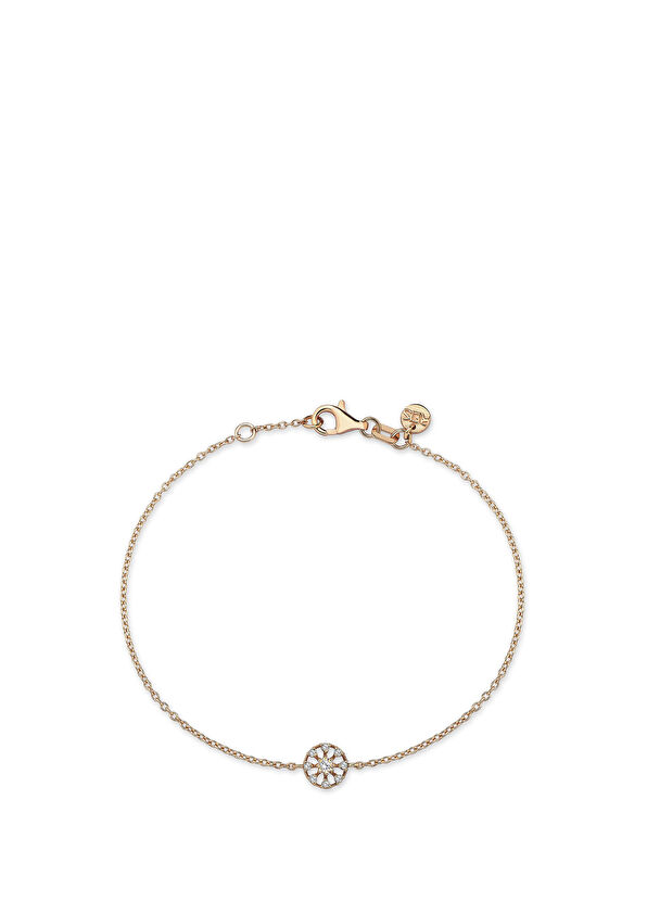 Reis Kuyumculuk Mini Tanem 14 Ayar Altın Pırlanta Taşlı Kadın Bileklik - 1