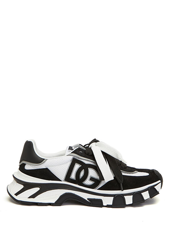 Dolce&Gabbana Country White Black Men's Leather Sneakers - 1