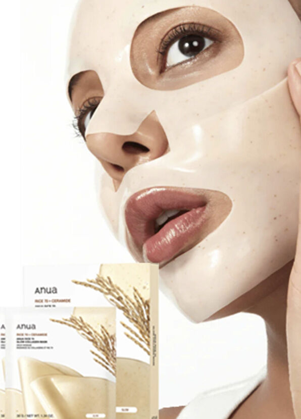Anua Rice 70 Glow Collagen Mask 4EA Moisturizing Hydrogel Face Mask 38 gr - 3