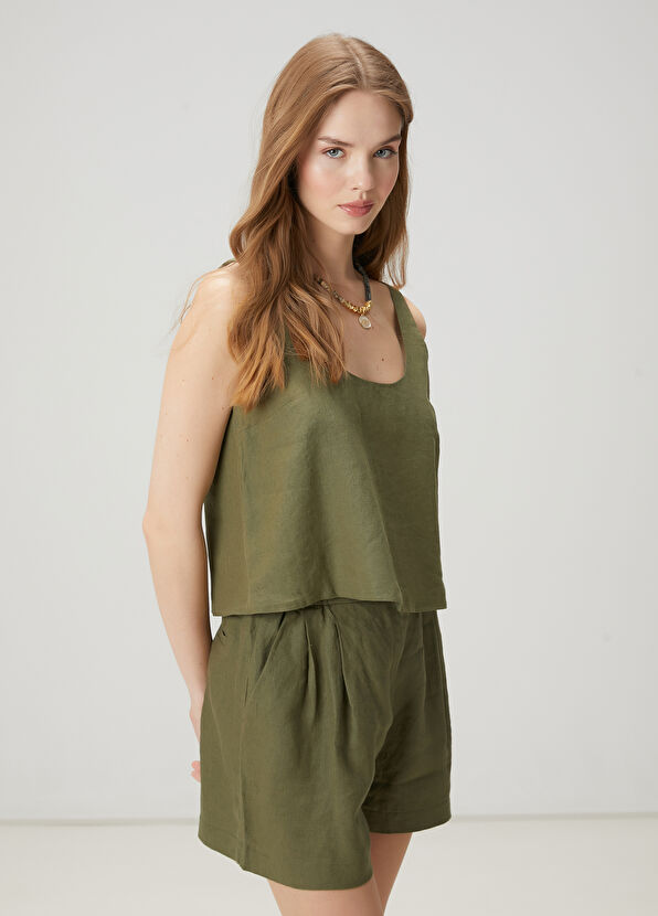 Beymen Club Haki Keten Bluz - 4