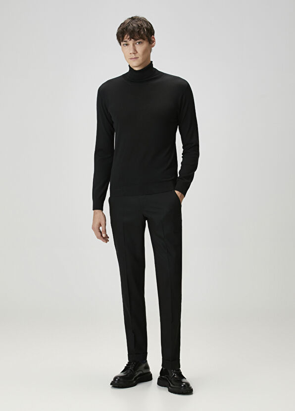 Marco Pescarolo Black Waist Corded Wool Trousers - 1