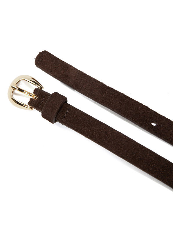 Beymen Club Kahverengi Kadın İnce Süet Kemer - 2