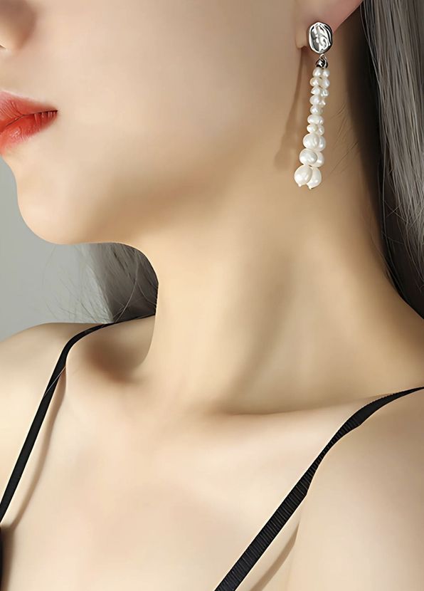Pera Collection Linn White Women's Pearl Earrings - 2