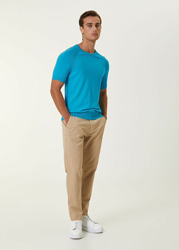 Beymen Club Turquoise Short Sleeve Sweater - 2