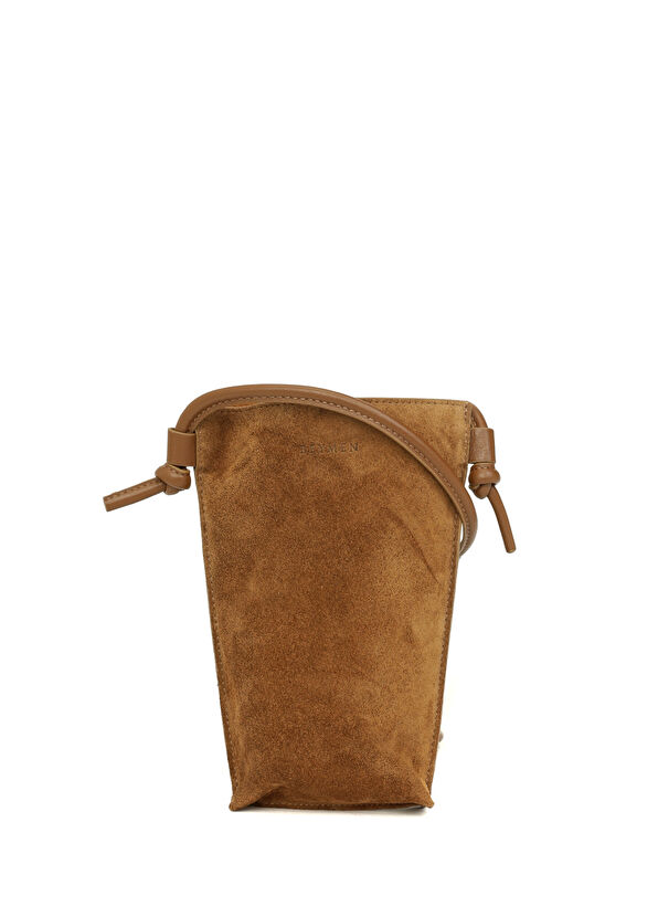 Beymen Chevron Camel Deri Telefon Kılıfı - 1