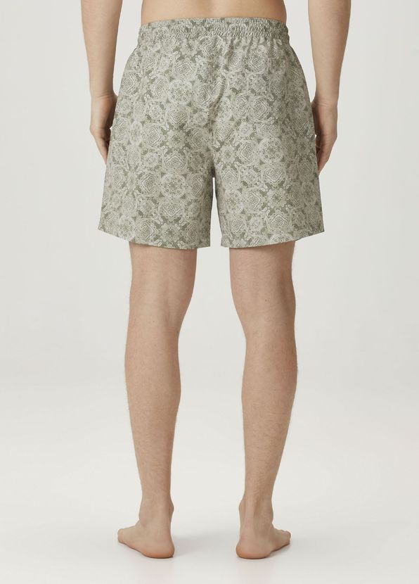 Brunello Cucinelli Khaki Paisley Patterned Swimsuit - 4
