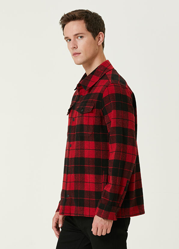 Beymen Club Red Plaid Pattern Outer Shirt - 4