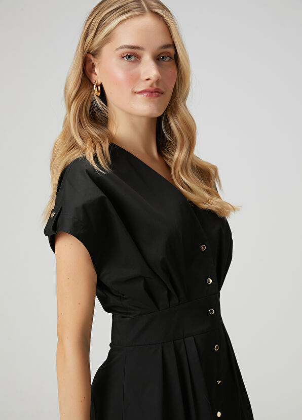 Beymen Club Siyah Pileli Mini Elbise - 3