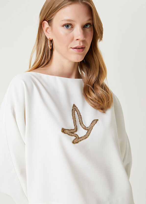 Off White Logo Blouse Beymen Club Off White Logo Blouse - 2