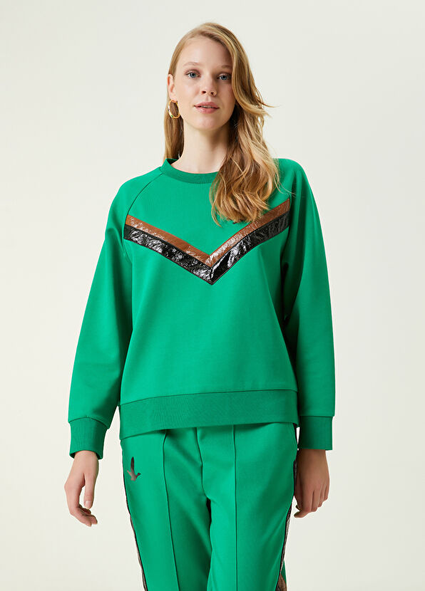 Beymen Club Yeşil Çift Şeritli Sweatshirt - 3