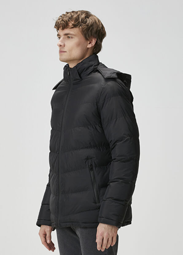 Beymen Club Black Hooded Puff Coat - 2