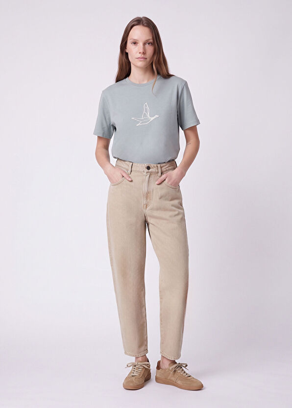 Beymen Club Mint Stone Goose Logo Printed T-Shirt - 2