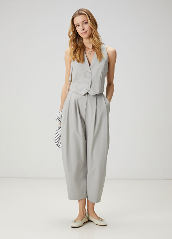 Beymen Club Aqua Green Pleated Pants - 2