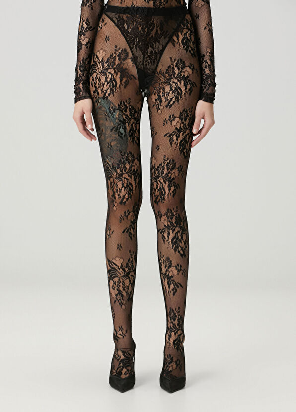 Wardrobe Nyc Black Lace Leggings - 2
