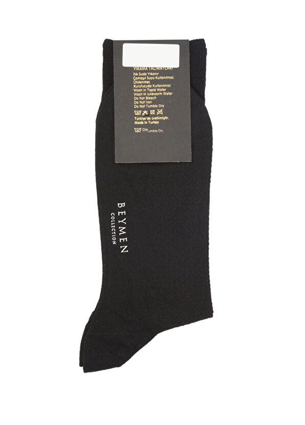 Siyah Erkek Bambu Çorap - Görsel 3