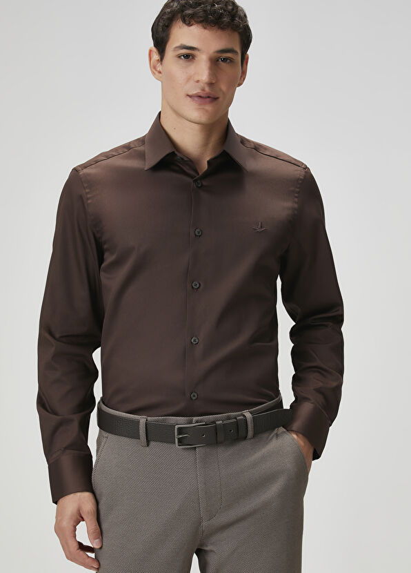 Beymen Club Slim Fit Brown Shirt - 2