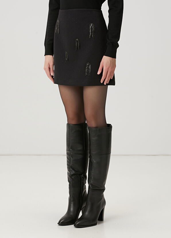 Beymen Club Mini Skirt With Black Stones - 3